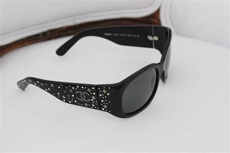 chanel sunglasses crystals side|Eyewear .